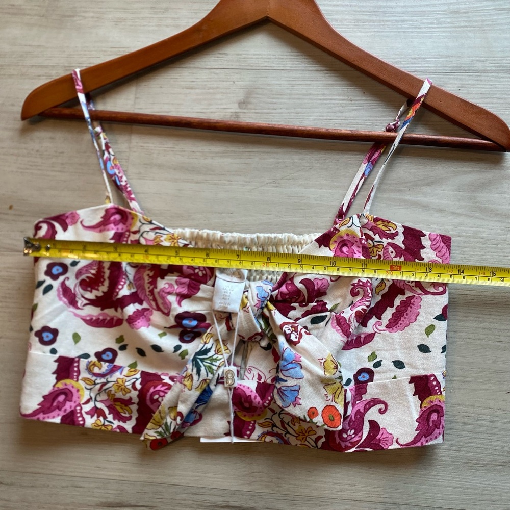 NWT Revolve Caroline Constas Linen Crop Top - Picture 7 of 7